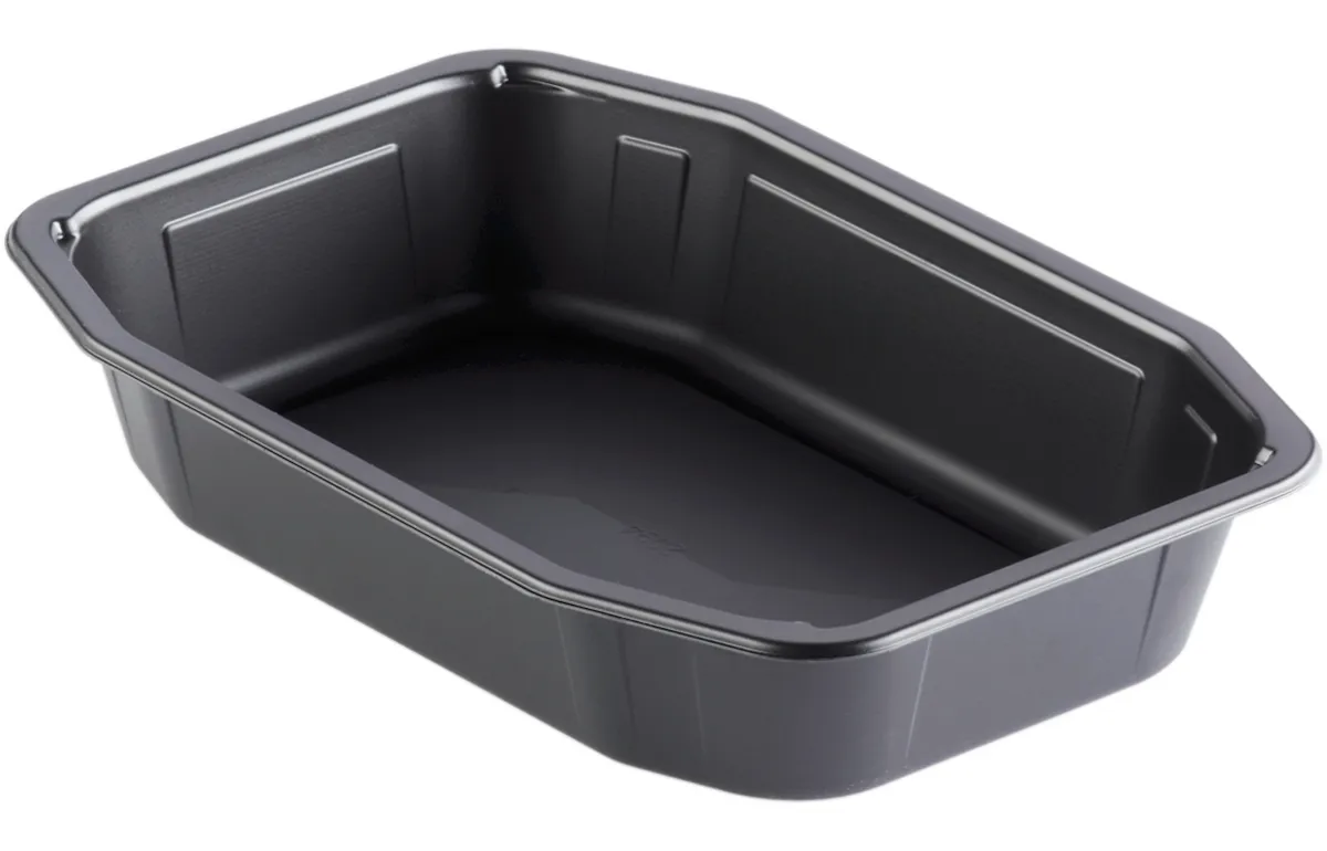 BARQUETTE HMR 1 COMP. 840ML 215X148X40MM PP NOIR - CARTON DE 328