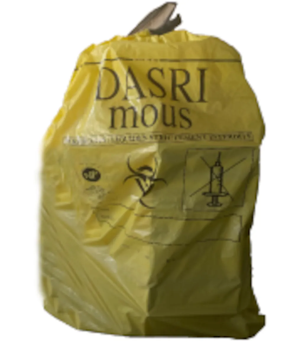 SAC POUBELLE PEBD DASRI JAUNE 15L - CARTON DE 500