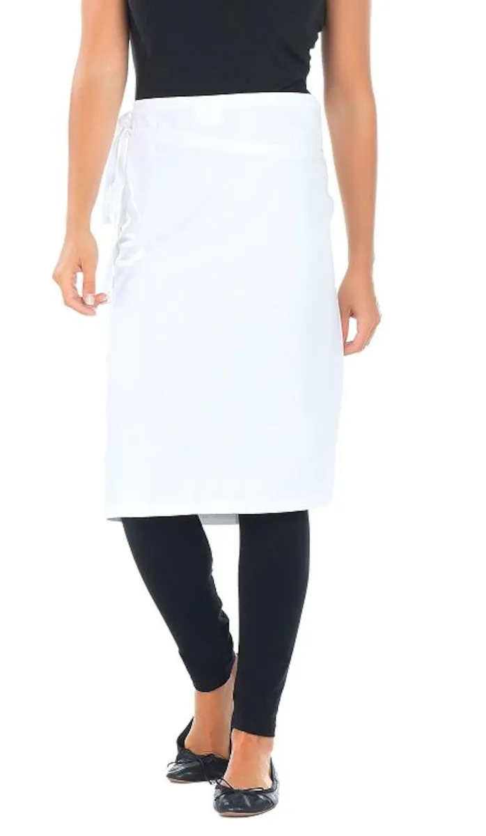 TABLIER 100% COTON BLANC 100X65