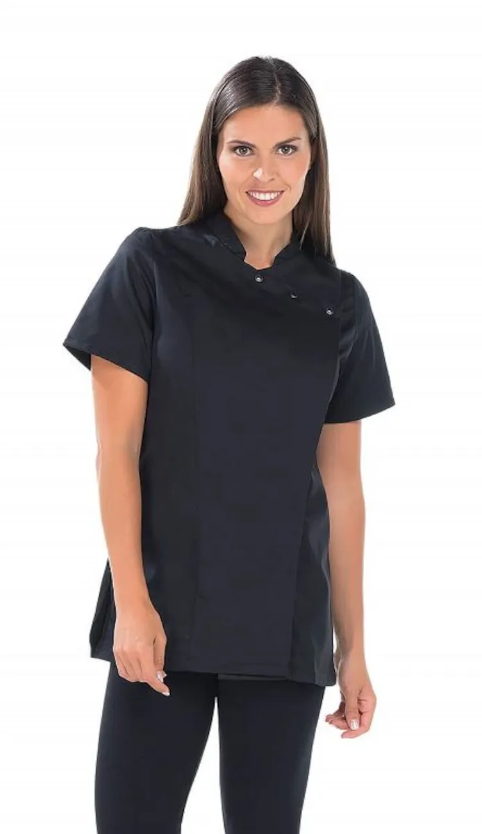 VESTE SATIN JULIANA 50/50  BLANC/NOIR