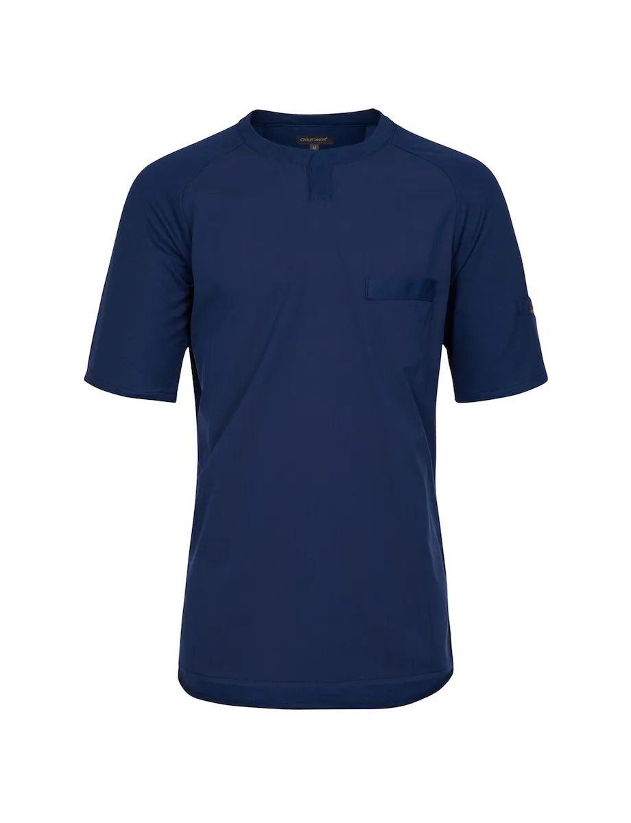 TSHIRT POLYCOTON MANCHES COURTES VALENTE BLEU MARINE
