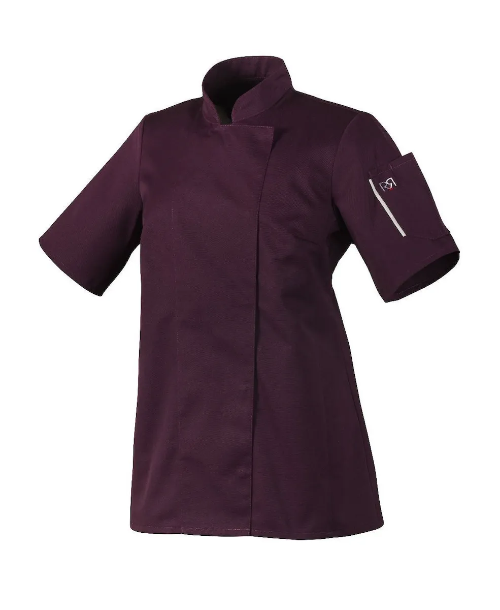 VESTE FEMME POLYCOTON MANCHES COURTES PRUNE UNERA