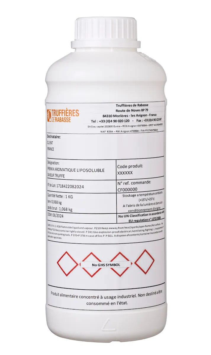 AROME SAVEUR TRUFFE BLANCHE LIPOSOLUBLE SUPPORT HUILE VEGETALE
