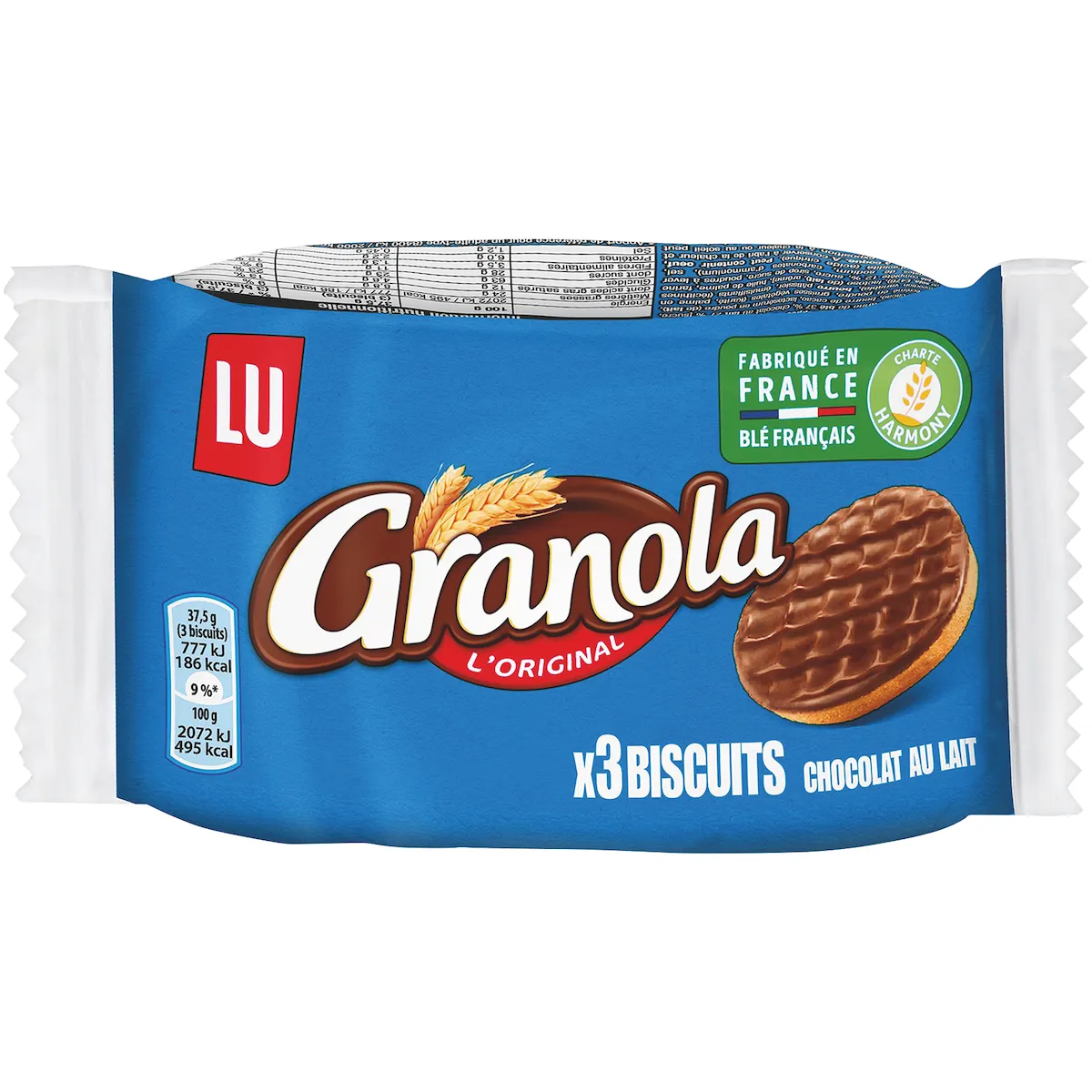 GRANOLA LAIT  -  COLIS DE 120 LOTS - LE LOT DE 3 DE 37G