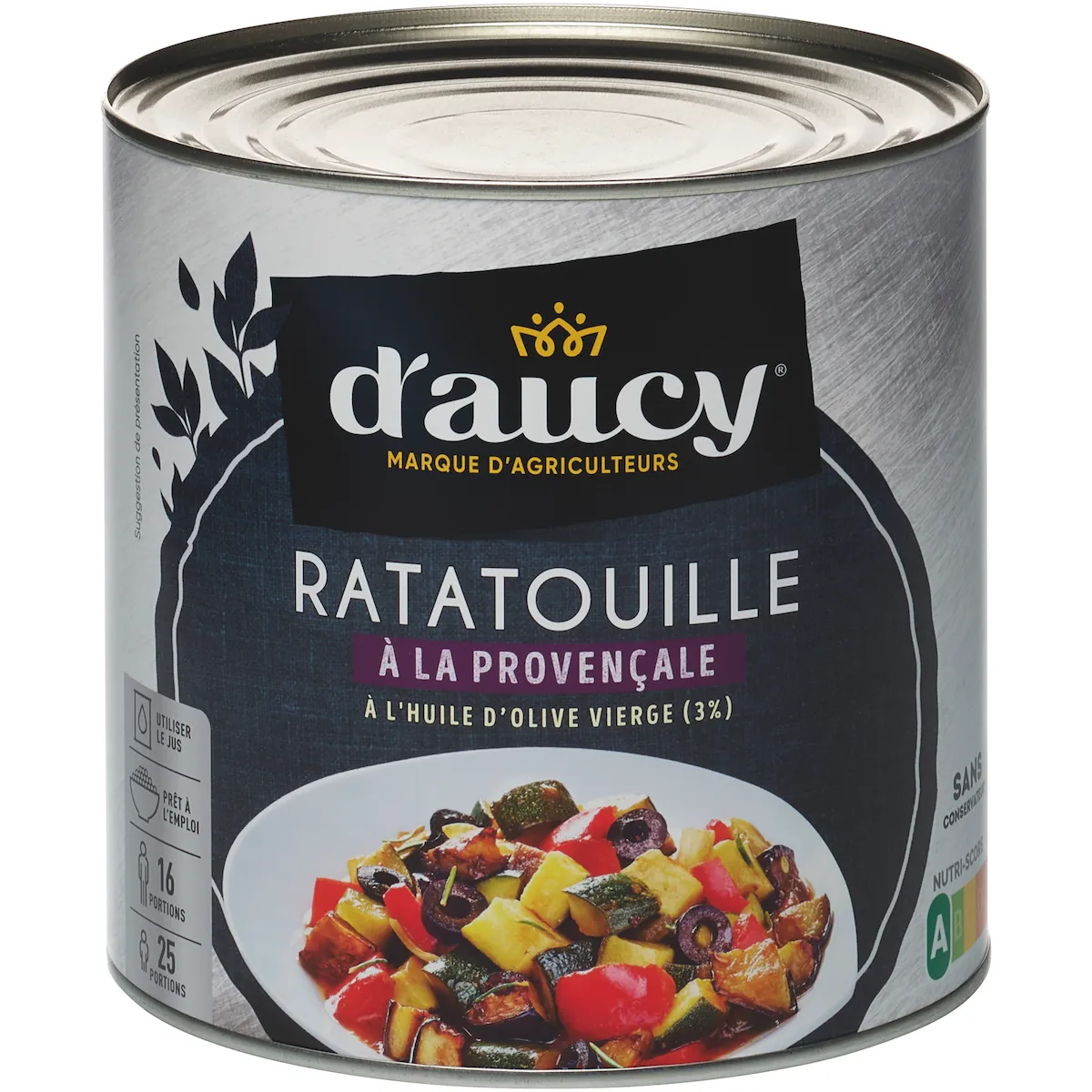 RATATOUILLE A LA PROVENCALE A L'HUILE D'OLIVE VIERGE - BTE 3/1
