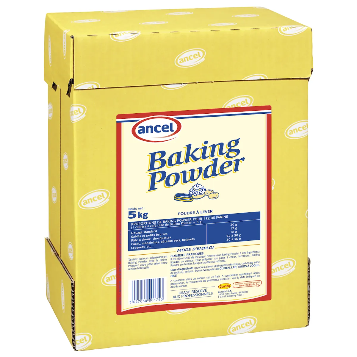 POUDRE A LEVER BAKING POWDER  CARTON 5KG