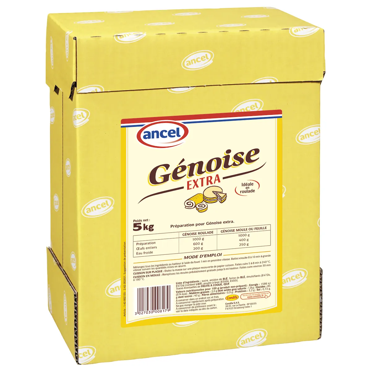 PREPARATION POUR GENOISE EXTRA CARTON 5KG