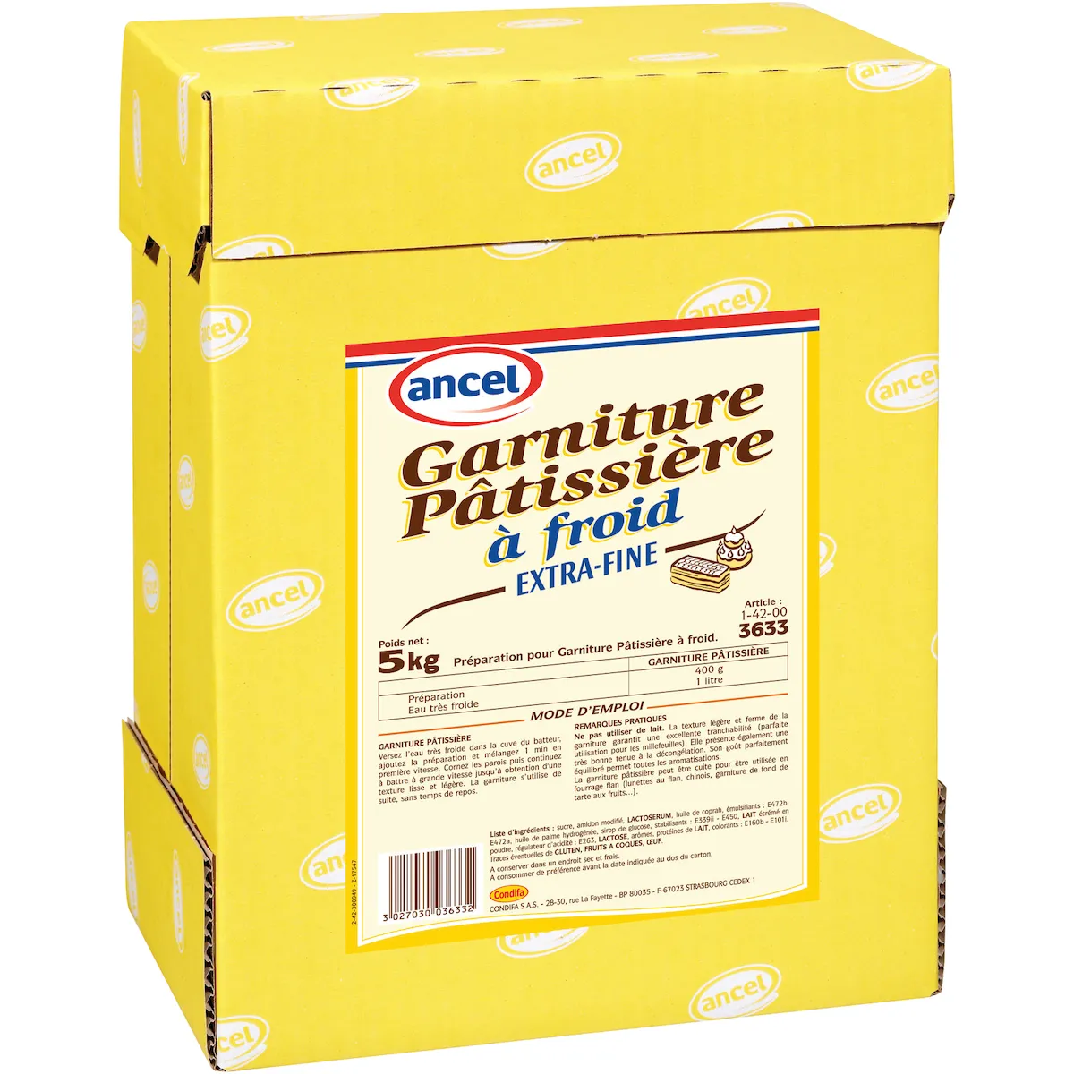 PREPARATION POUR CREME PATISSIERE A FROID EXTRA-FINE CARTON 5KG