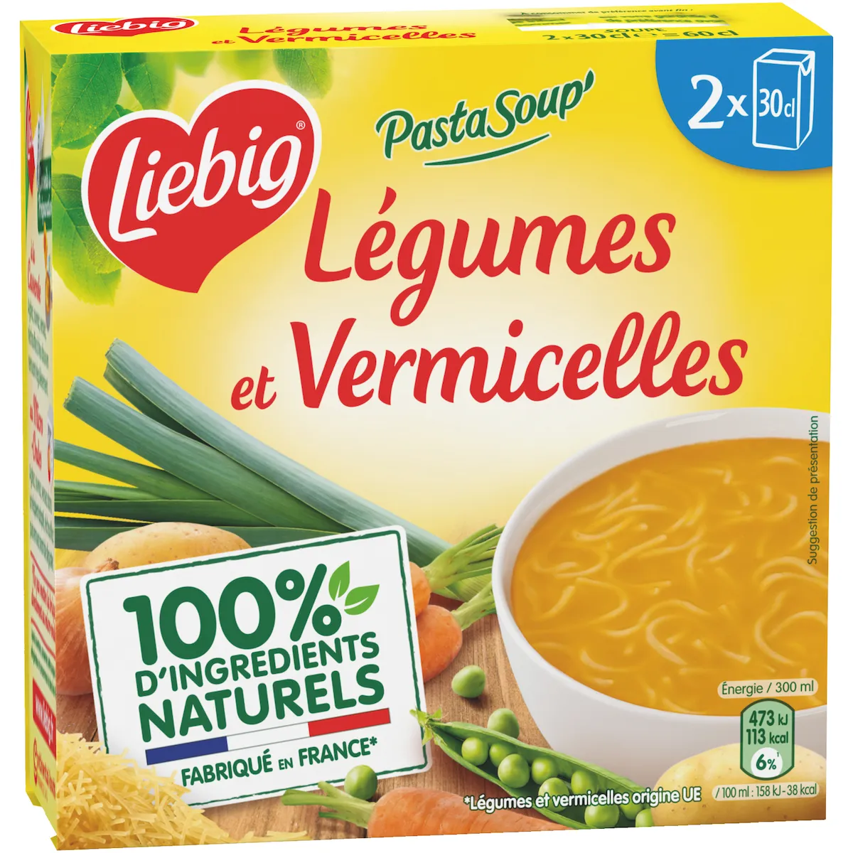 LES PASTASOUP' LEGUMES VERMICELLES  2X30CL