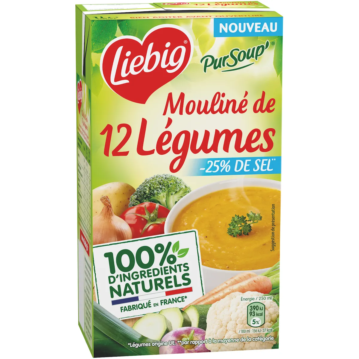 MOULINE DE 12 LEGUMES SEL REDUIT - BRQ DE 1L