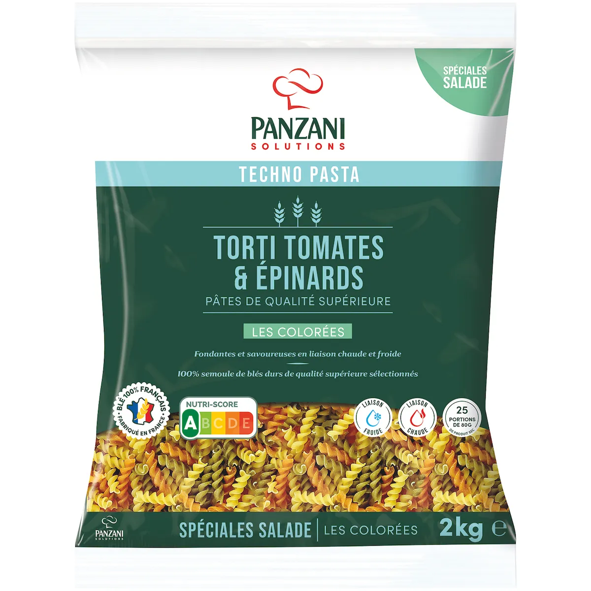 TORTI EPINARDS / TOMATE SAC 2 KG