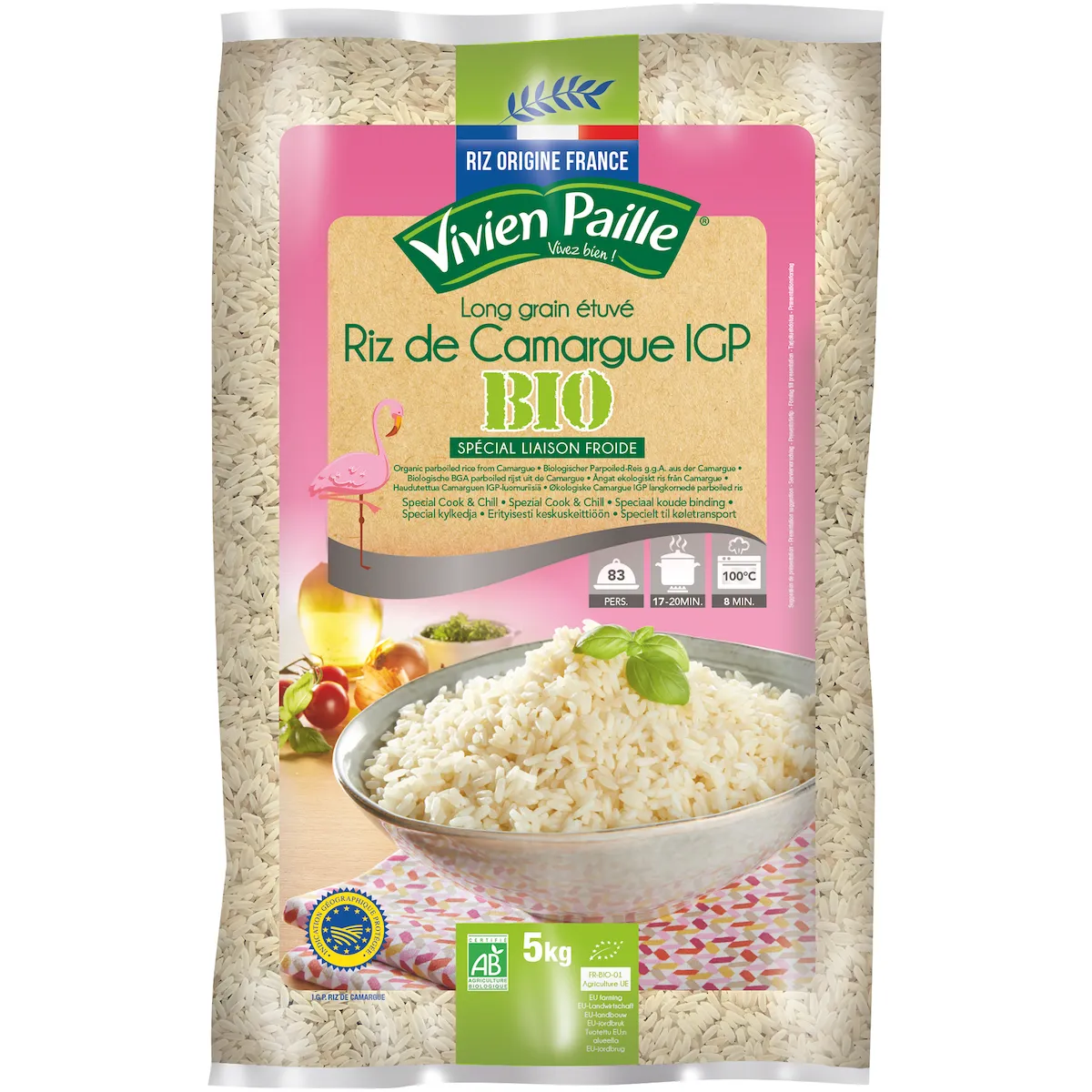 RIZ LONG GRAIN ETUVE BIO JAPONICA IGP CAMARGUE SPEC.L.F. PL 5 KG