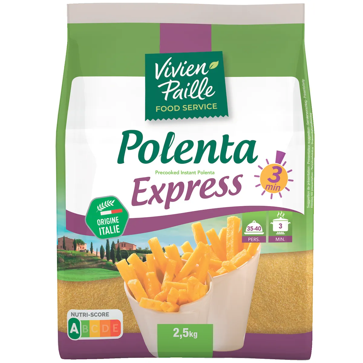 SEMOULE DE MAÏS POLENTA EXPRESS (PRECUITE) SAC 2,5KG