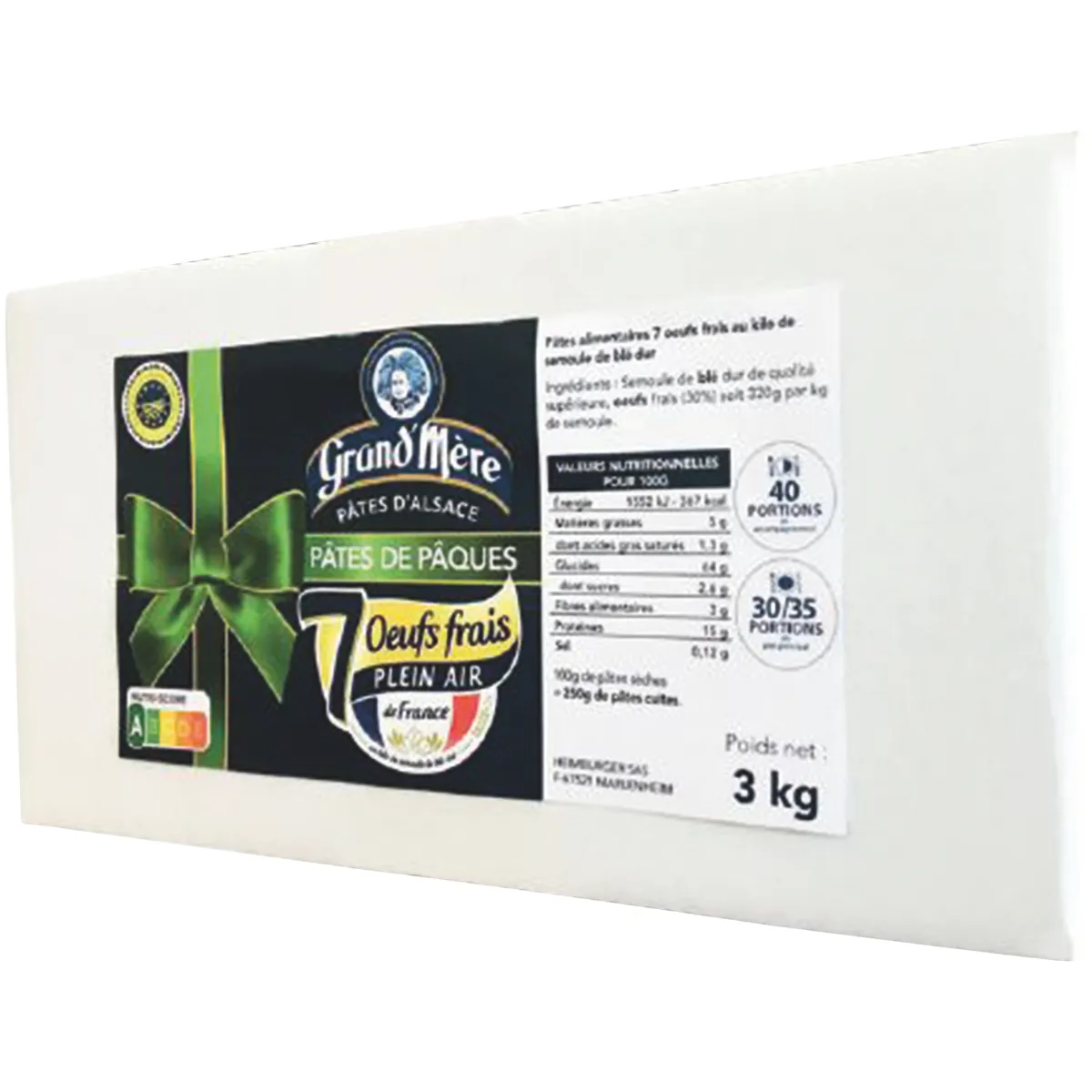 PATES DE PAQUES AUX OEUFS - CARTON 3KG