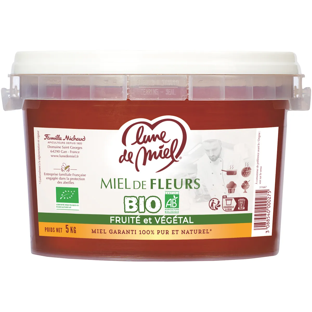 MIEL DE FLEURS BIO 5 KG