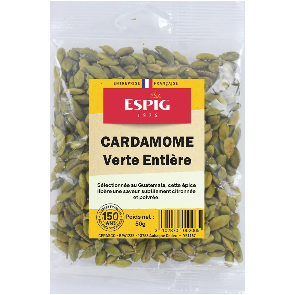 CARDAMOME VERTE GRAINES SACHET - 50G