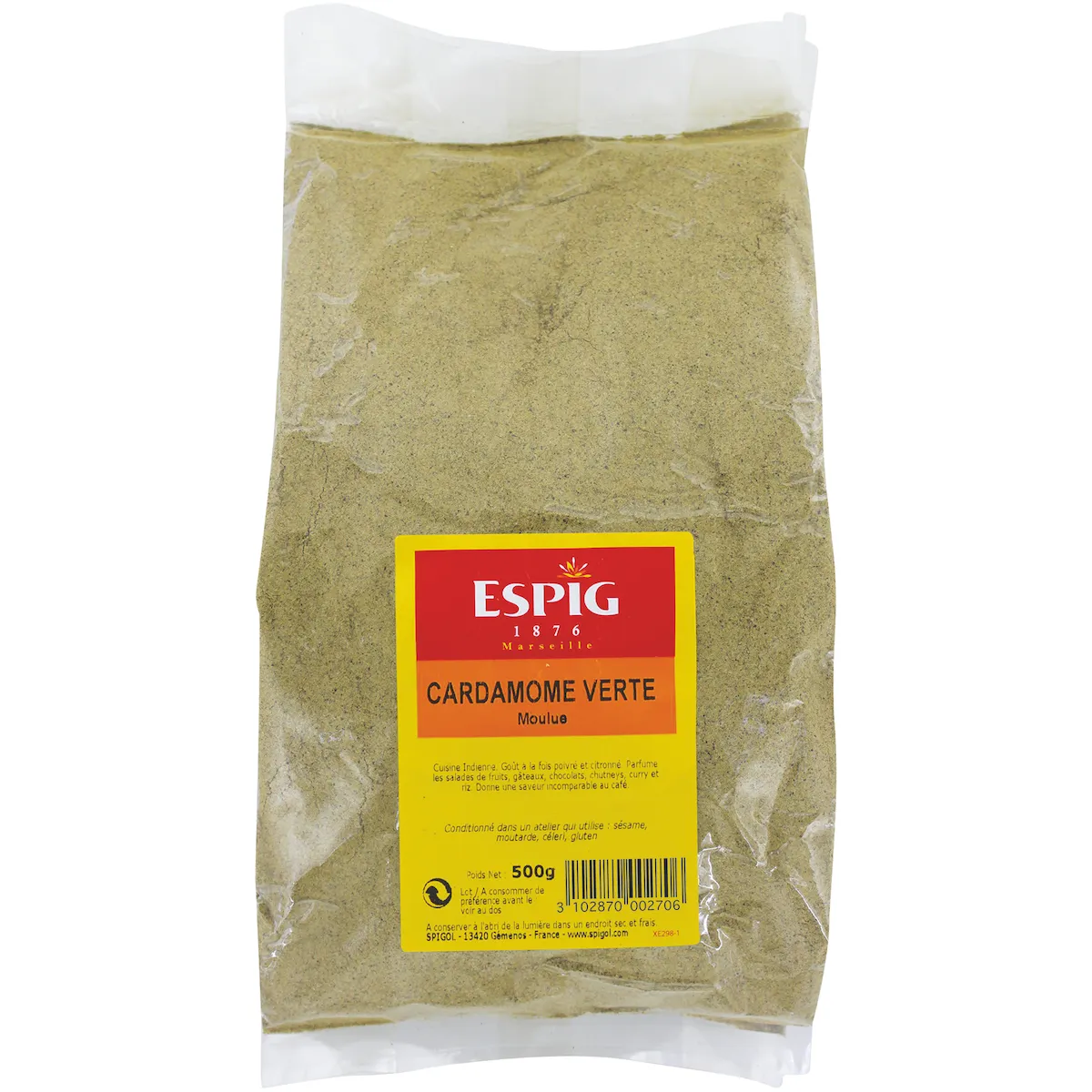 CARDAMOME VERTE POUDRE - 500G