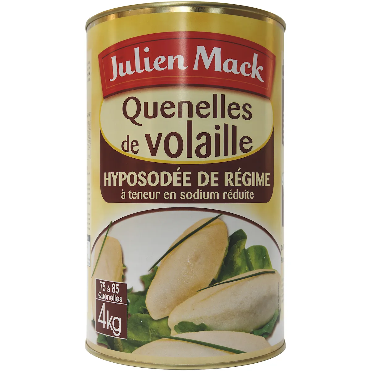 QUENELLES DE VOLAILLE HYPOSODEES - BTE 5/1 - 75/80 P.