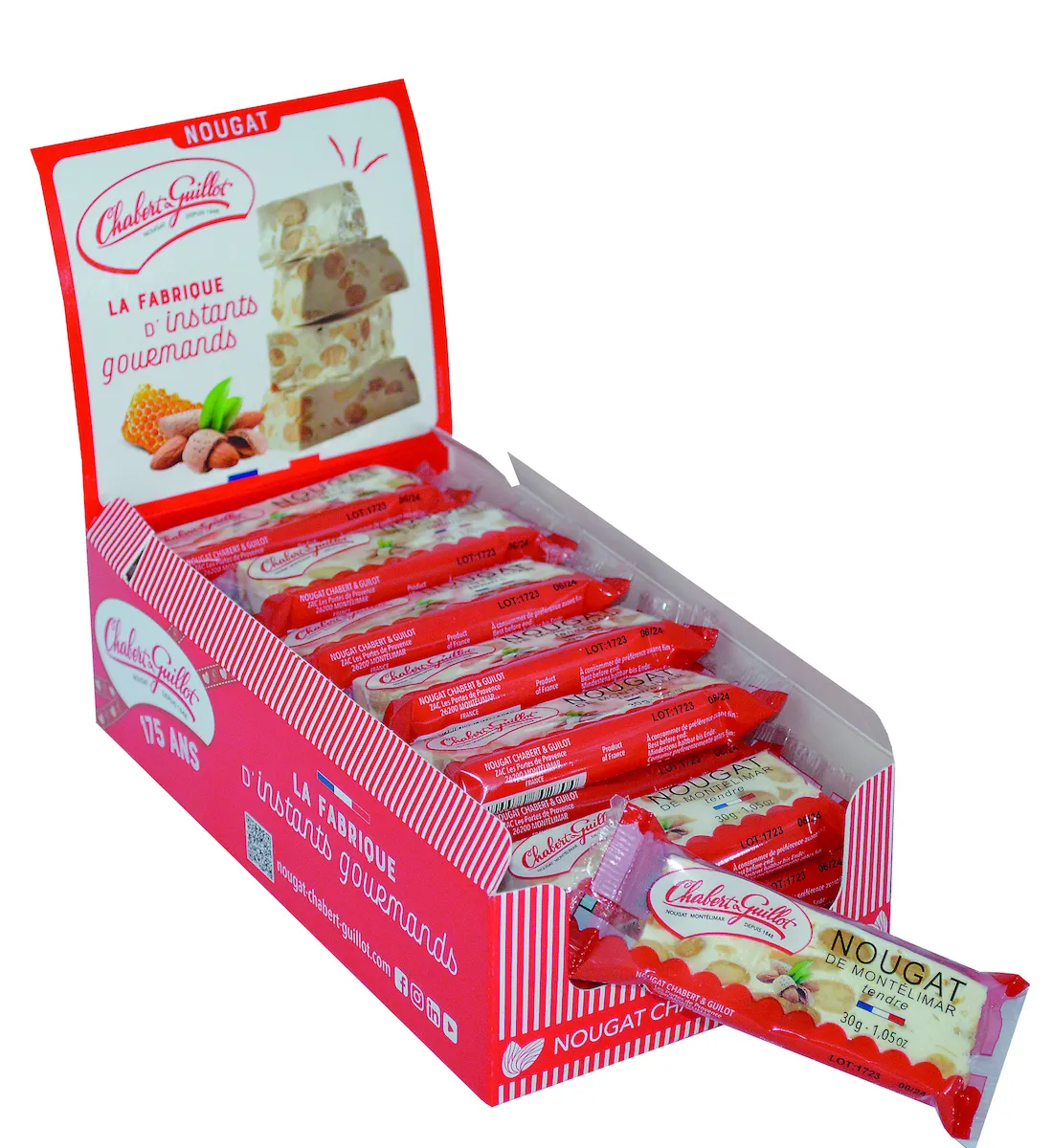 PRESENTOIR 24 BARRES DE 30G NOUGAT DE MONTELIMAR