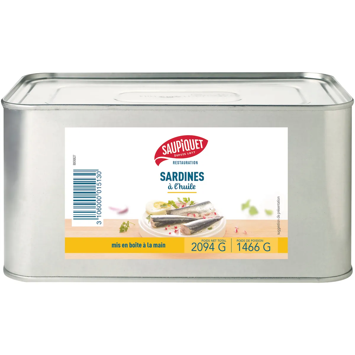 SARDINES A L'HUILE DE TOURNESOL BOITE 3/1