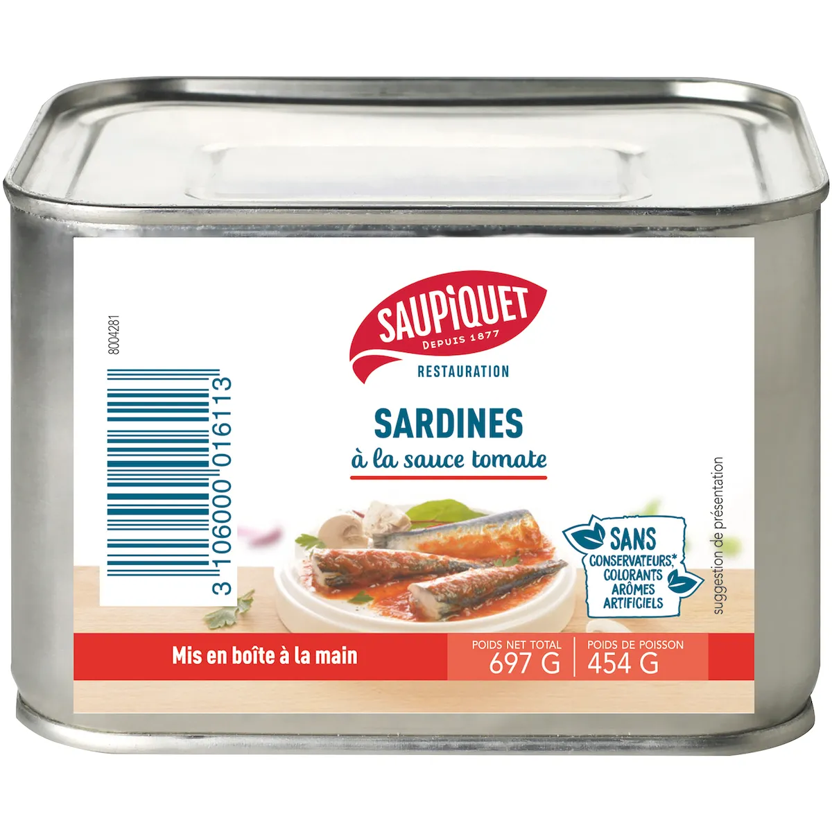 SARDINES A LA SAUCE TOMATE BOITE 4/4