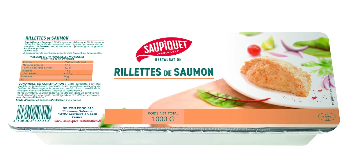 RILLETTES DE SAUMON BARQUETTE 1 KG