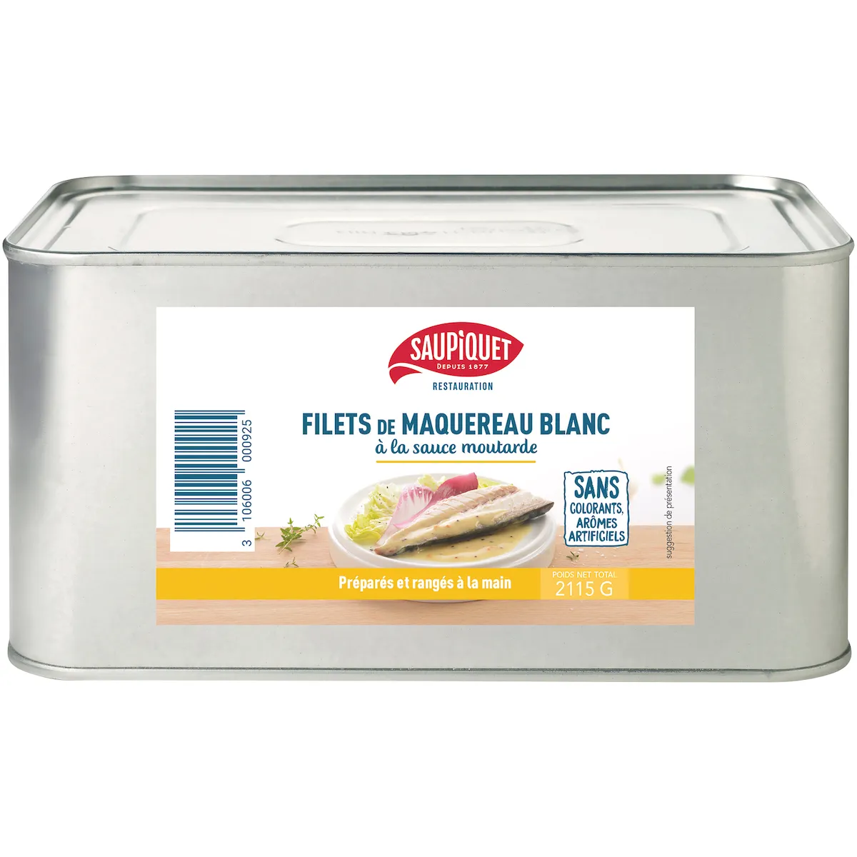 FILETS DE MAQUEREAUX BLANC A LA MOUTARDE BOITE 3/1