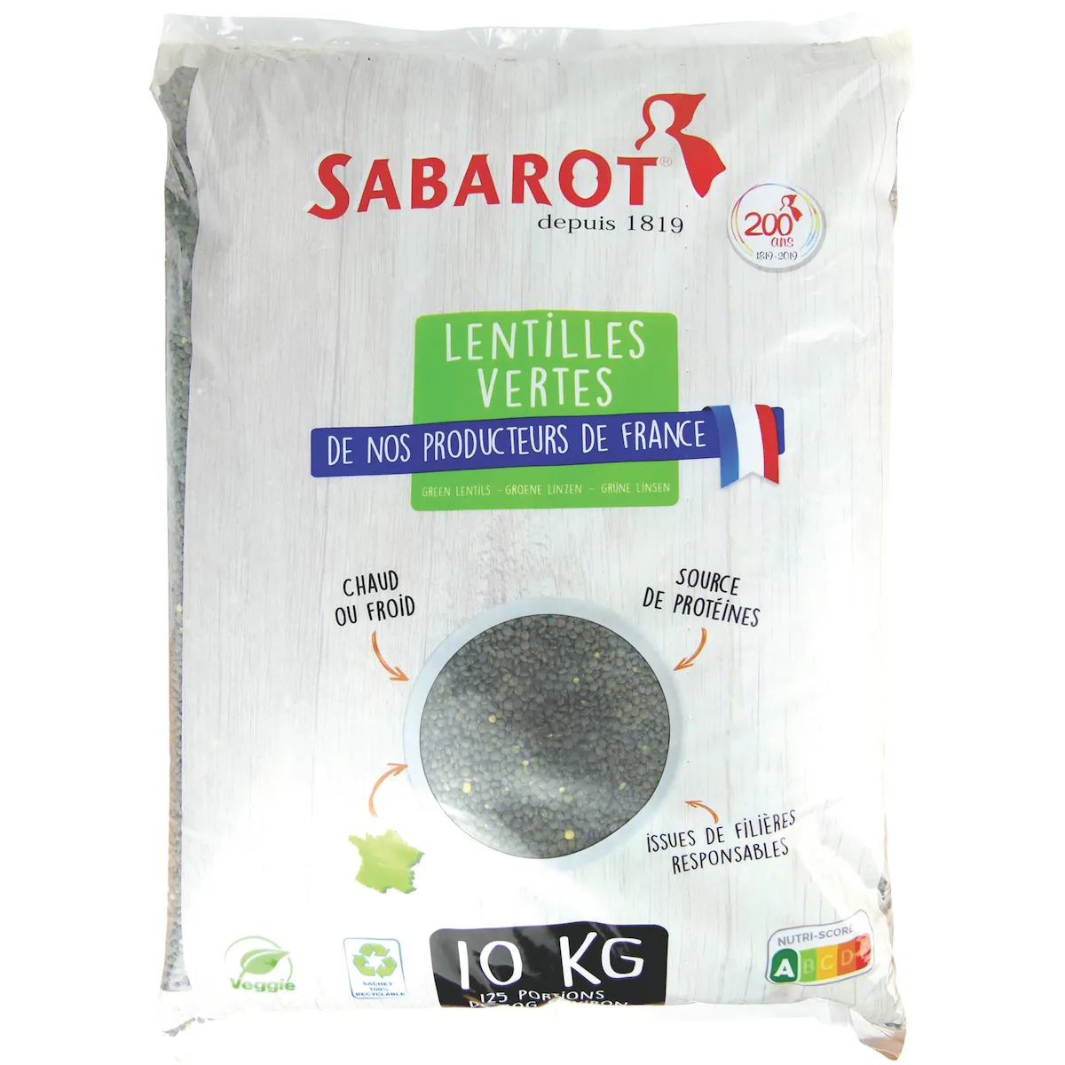 LENTILLES VERTES - SAC 10KG