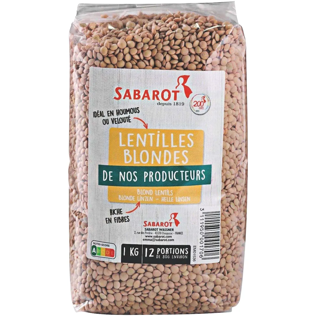 LENTILLES BLONDES  - 1KG
