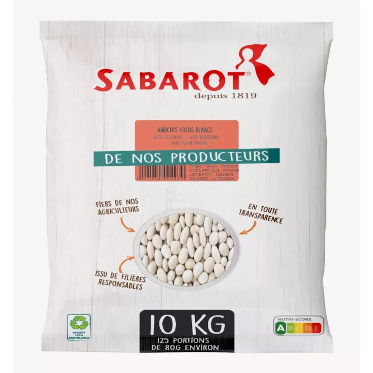 HARICOT COCO BLANC - SAC  10KG