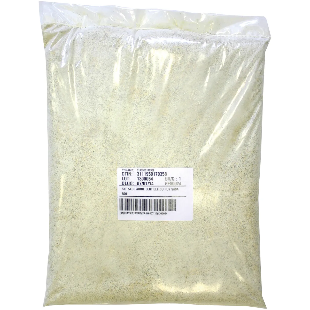 FARINE DE LENTILLE VERTE DU PUY - SAC 5KG