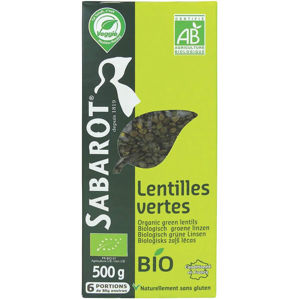 LENTILLES VERTES BIO - 500G
