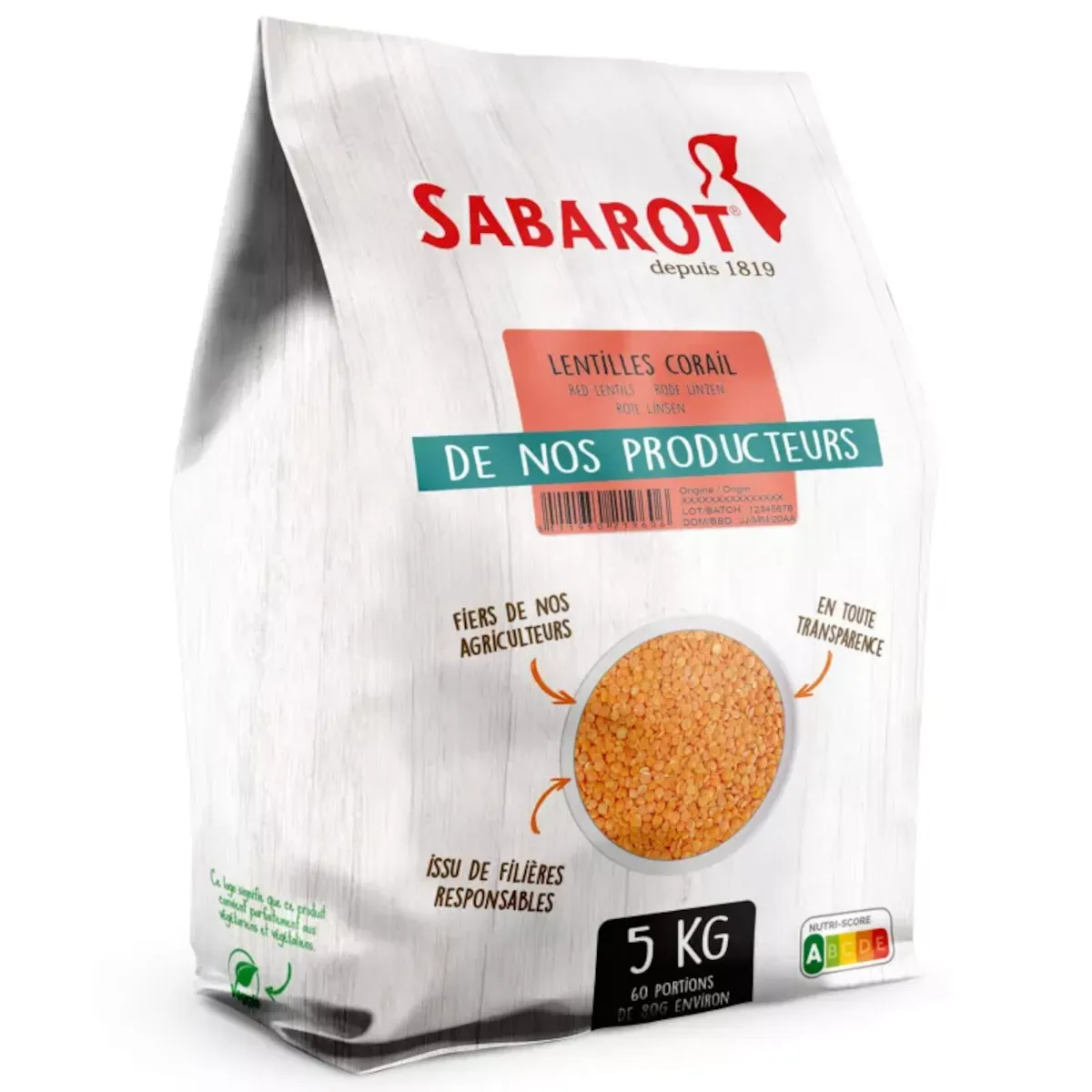 LENTILLES CORAIL - SAC 5KG