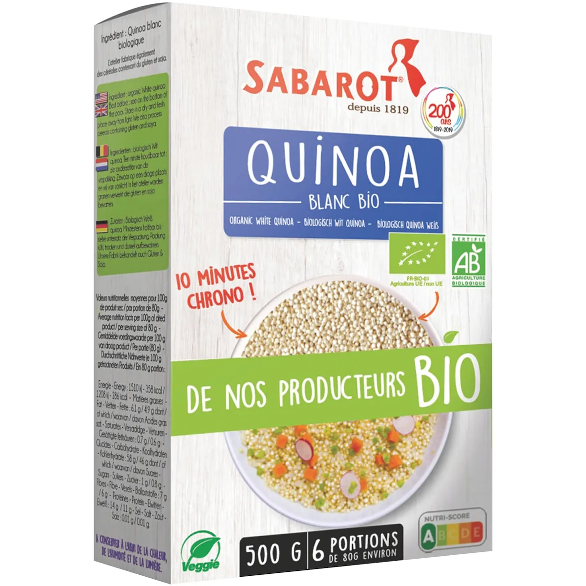 QUINOA BLANC BIO - 500G
