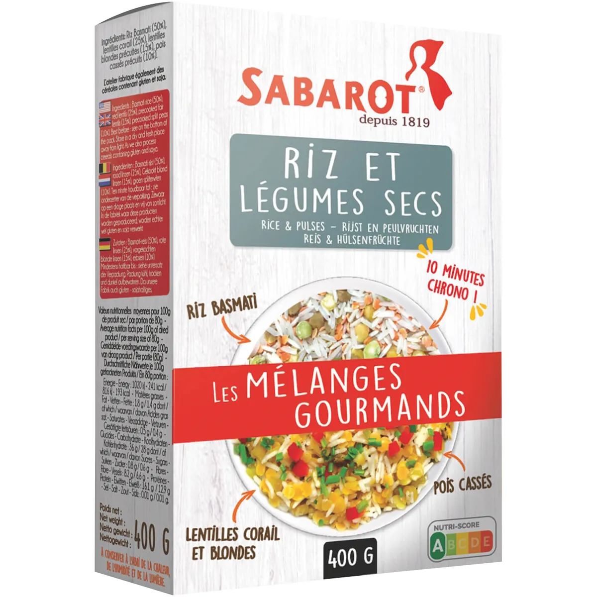 RIZ BASMATI ET LEGUMES SECS - 400G