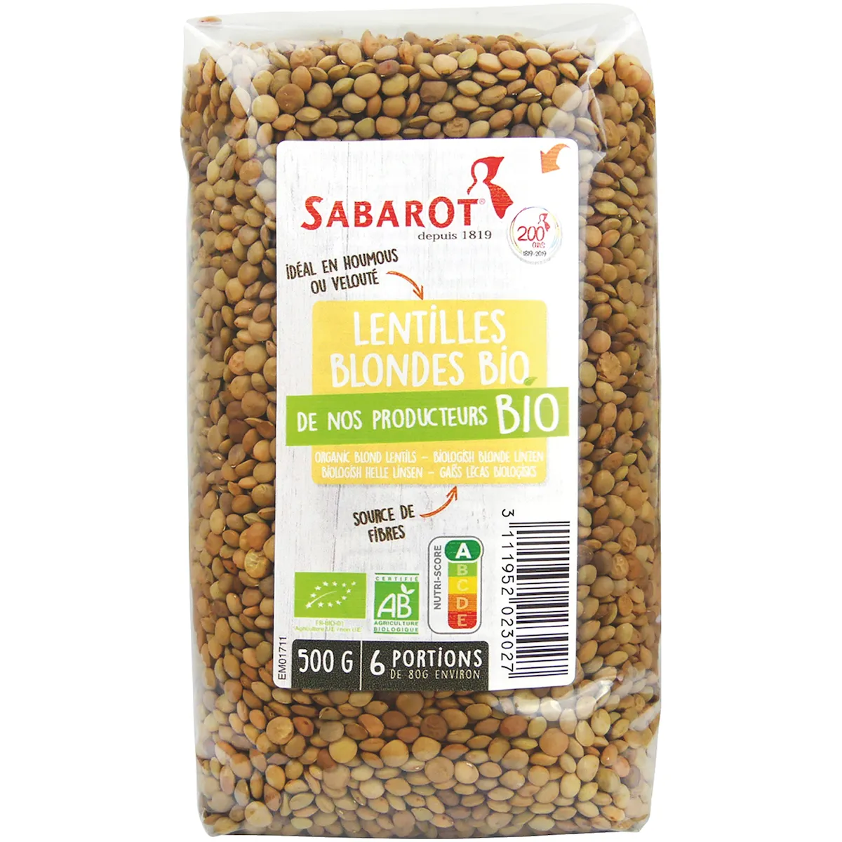 LENTILLES BLONDES BIO - 500G