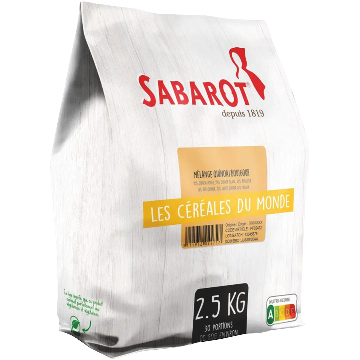 QUINOA ET BOULGOUR - SAC 2,5KG