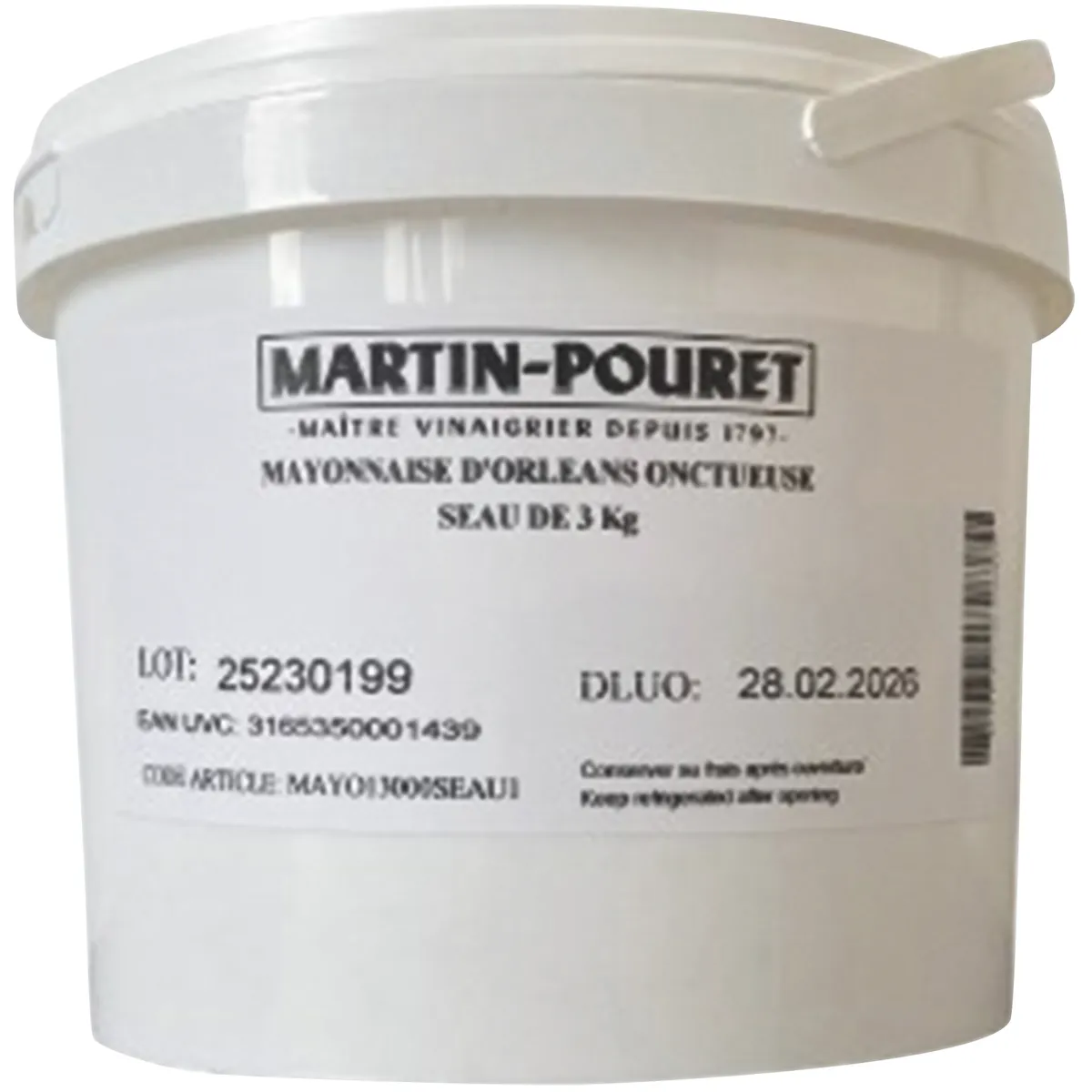 MAYONNAISE A LA MOUTARDE D'ORLEANS ONCTUEUSE 3KG