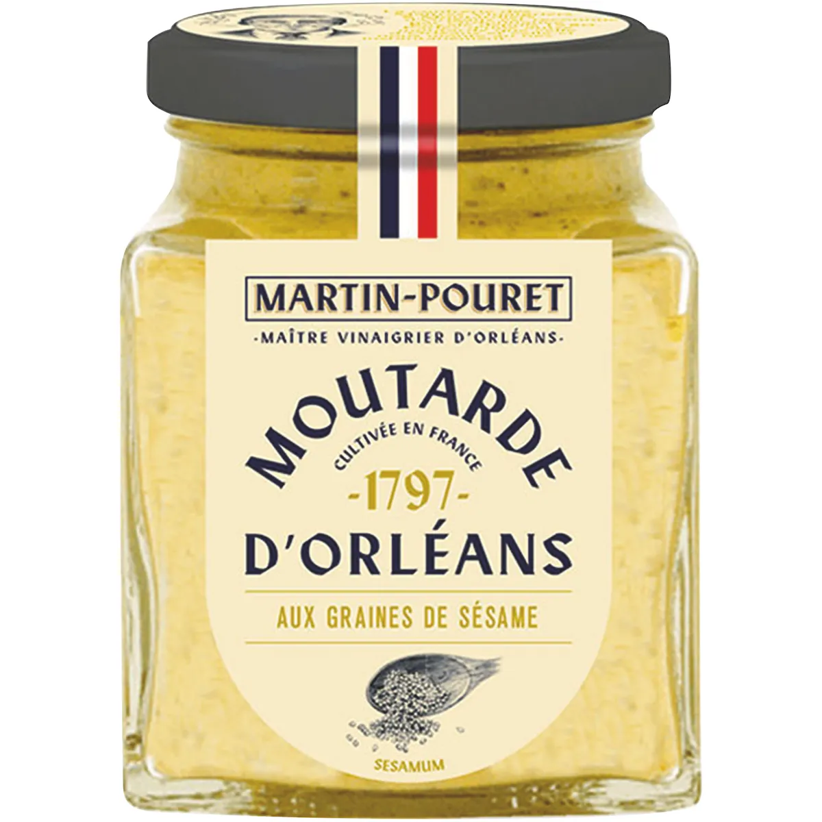 MOUTARDE D ORLEANS AUX GRAINES DE SESAME - 200G