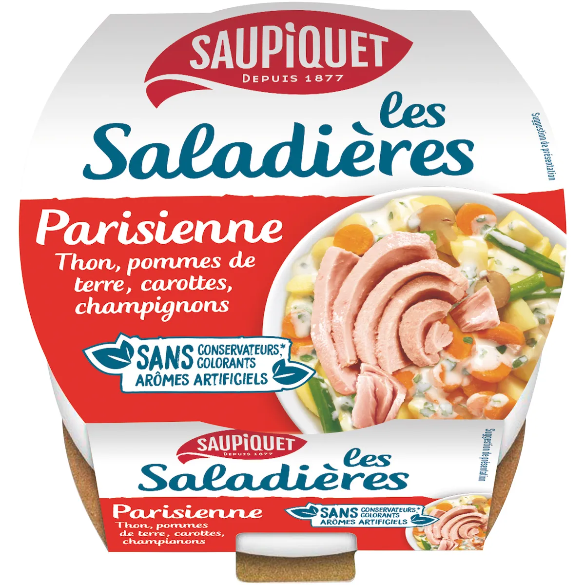 SALADIERE PARISIENNE AU THON BOITE  1/3 - 220G