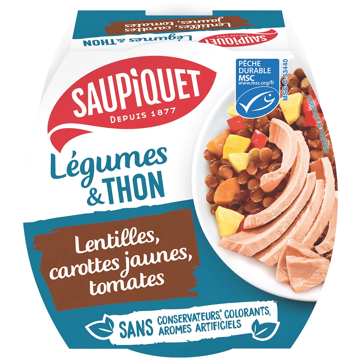 SALADE LENTILLES THON MSC ET CAROTTES - 160G