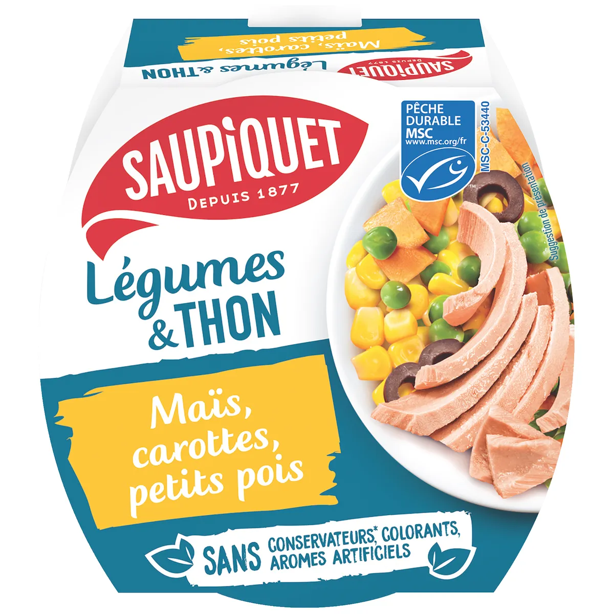 SALADE MAIS THON MSC ET LEGUMES - 160G