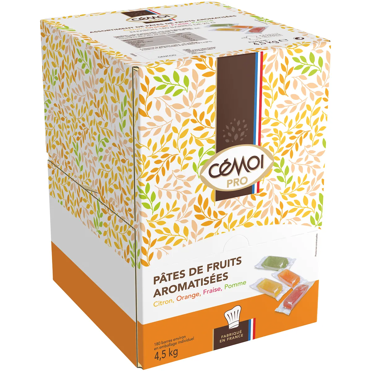 DISTRIBUTEUR 180 PATES DE FRUITS - ASSORTIMENT 4 PARFUMS - 4,5KG