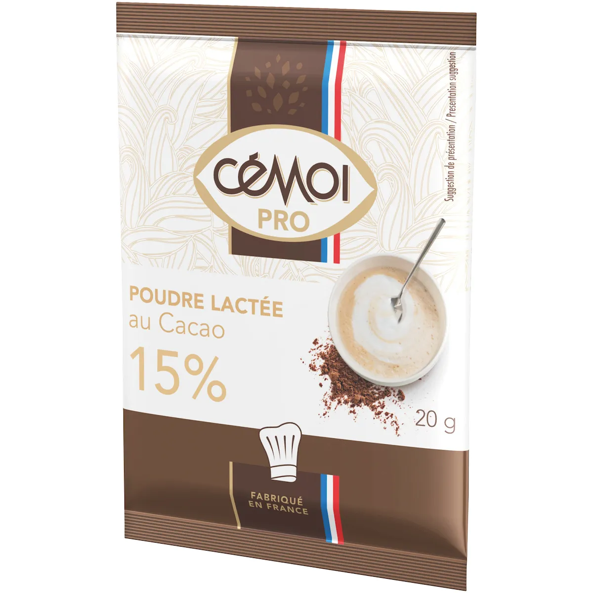DOSETTE POUDRE 15% - POUDRE LACTEE AU CACAO - 20G