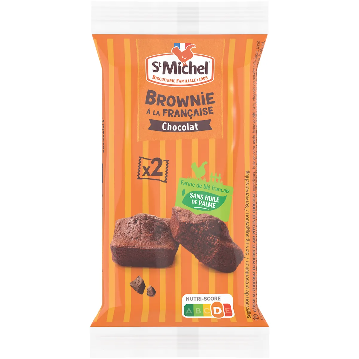 BROWNIE AU CHOCOLAT - ETUI DE 2 DE 50G