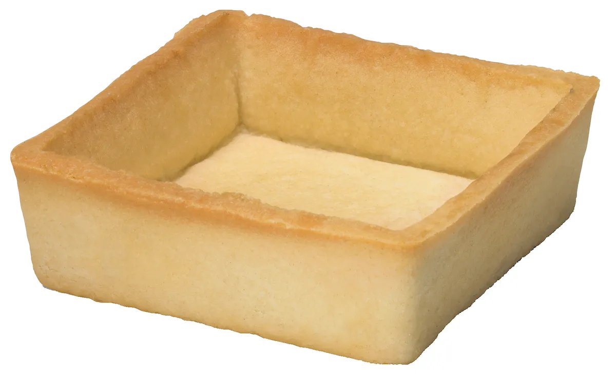 TARTELETTE PATE BRISEE SUCREE CARREE 7CM CHEMISEE-120 PIECES DE 28,8G