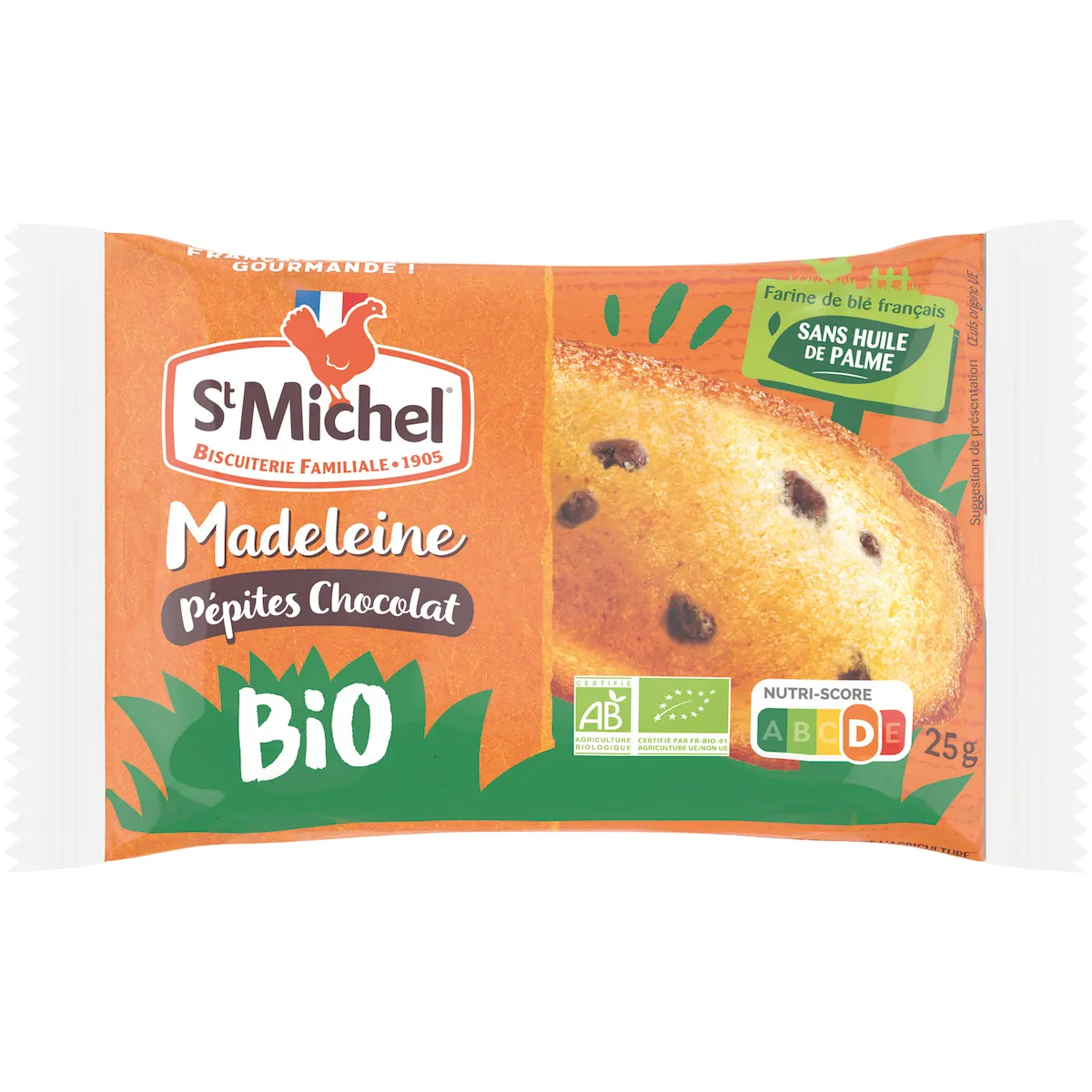 MADELEINE BIO PEPITES CHOCOLAT - SACHET INDIVIDUEL DE 25G
