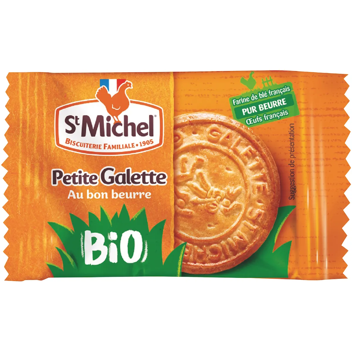 PETITE GALETTE BIO TOUT AU BEURRE  - 400 SACHETS INDIVIDUELS DE 3,5G - 1,4KG