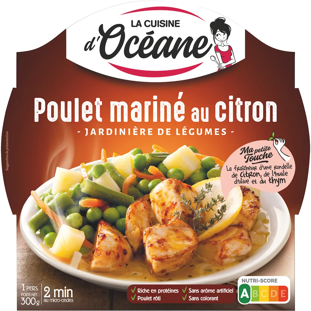 POULET ROTI MARINE ET LEGUMES DU JARDIN