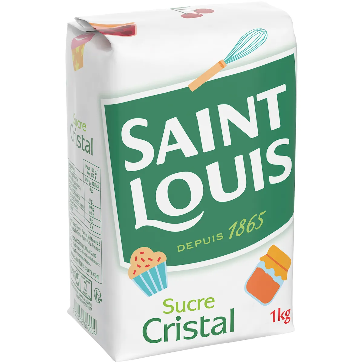 SUCRE CRISTAL SACHET 1KG POLY ST LOUIS